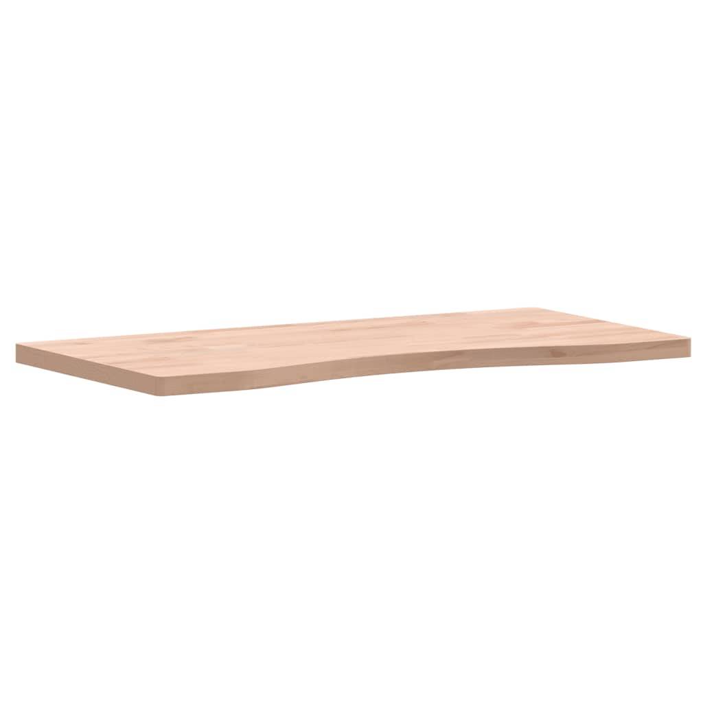vidaXL Schreibtischplatte 80x(36-40)x2,5 cm Massivholz Buche
