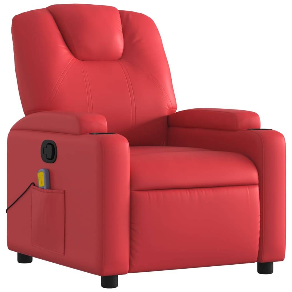 vidaXL Massagesessel Rot Kunstleder
