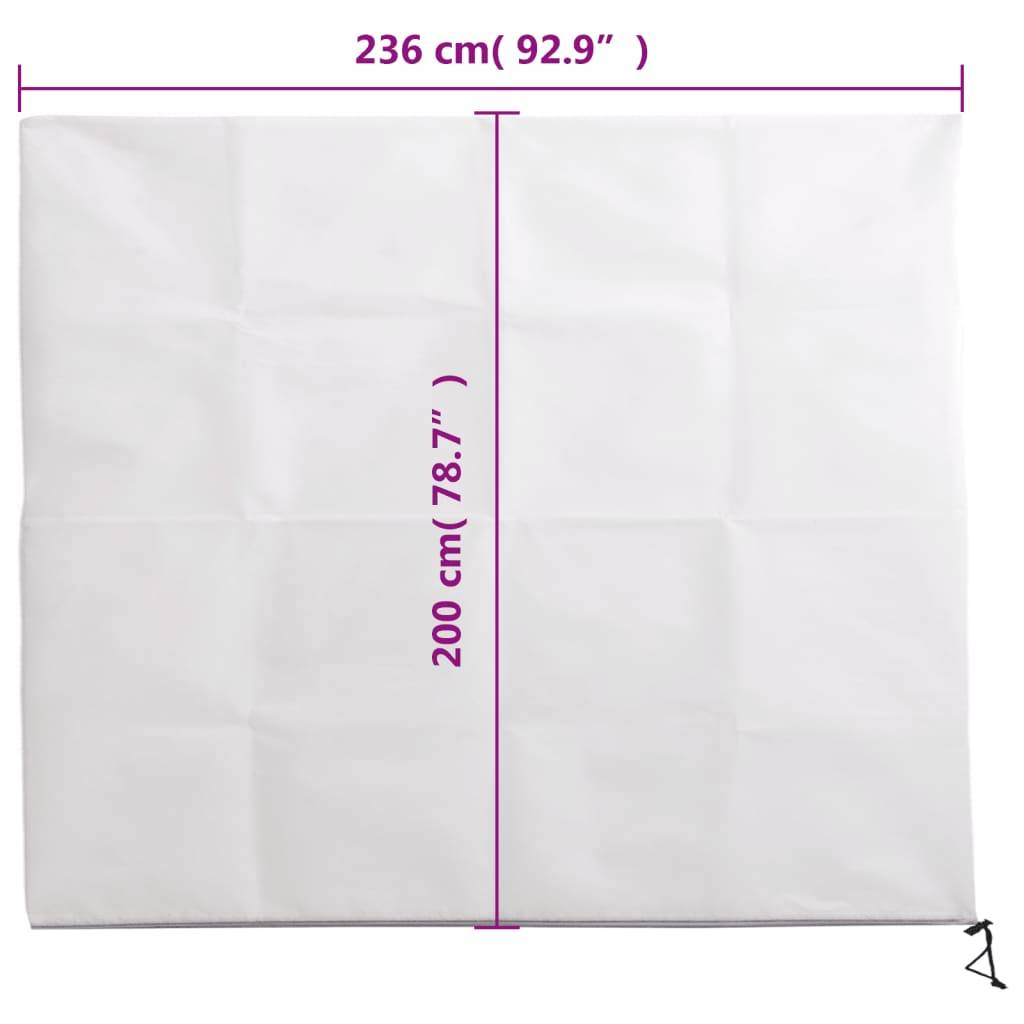 vidaXL Wintervlies mit Reißverschluss 70 g/m² 2,36x2 m