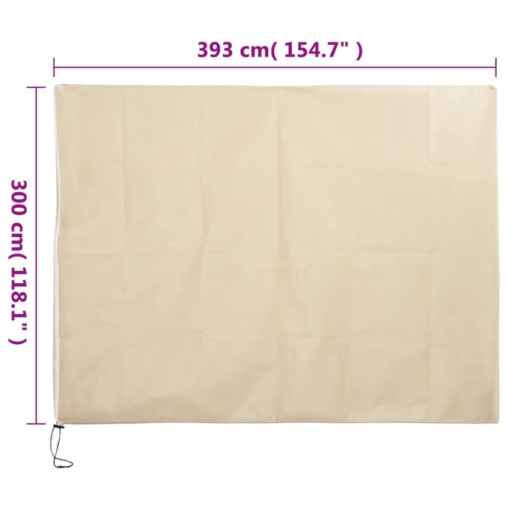 vidaXL Wintervlies mit Reißverschluss 70 g/m² 3,93x3 m