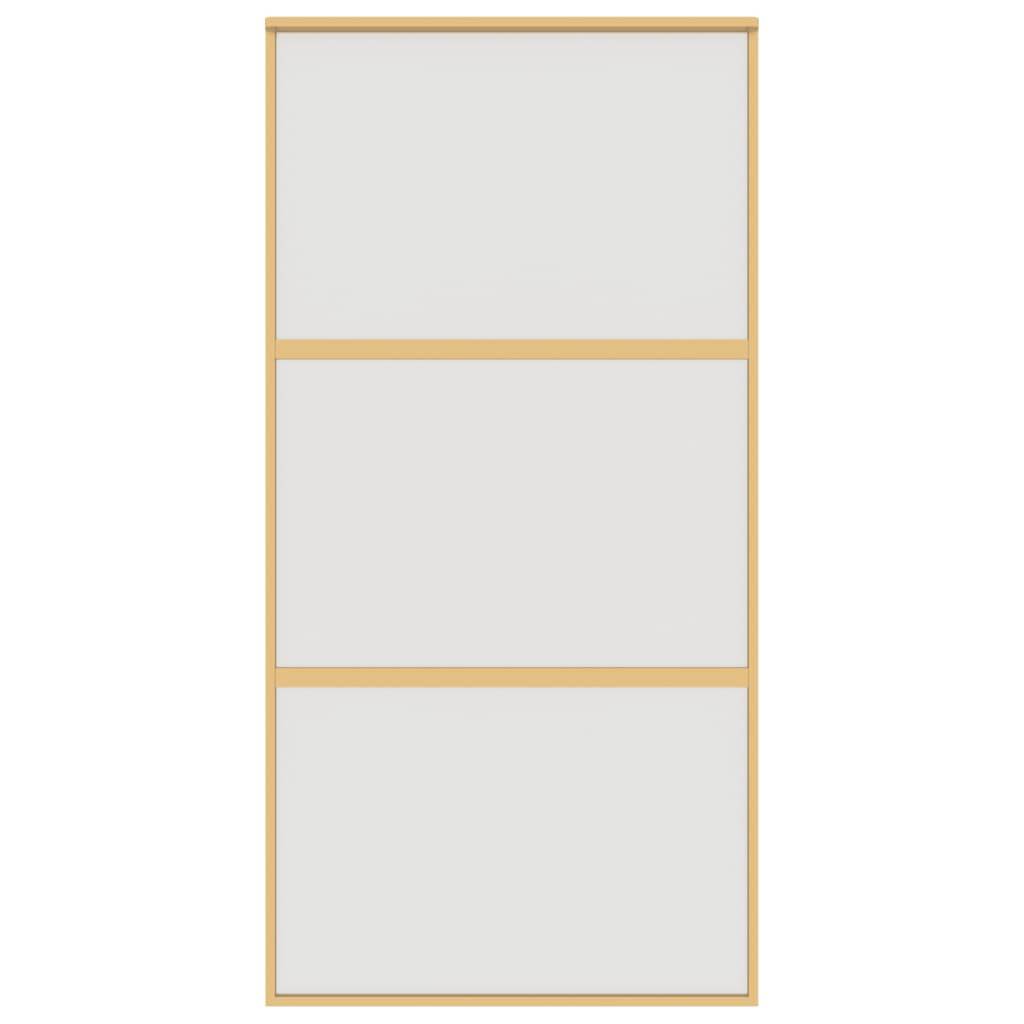vidaXL Schiebetür Golden 102,5x205 cm Matt ESG-Glas und Aluminium