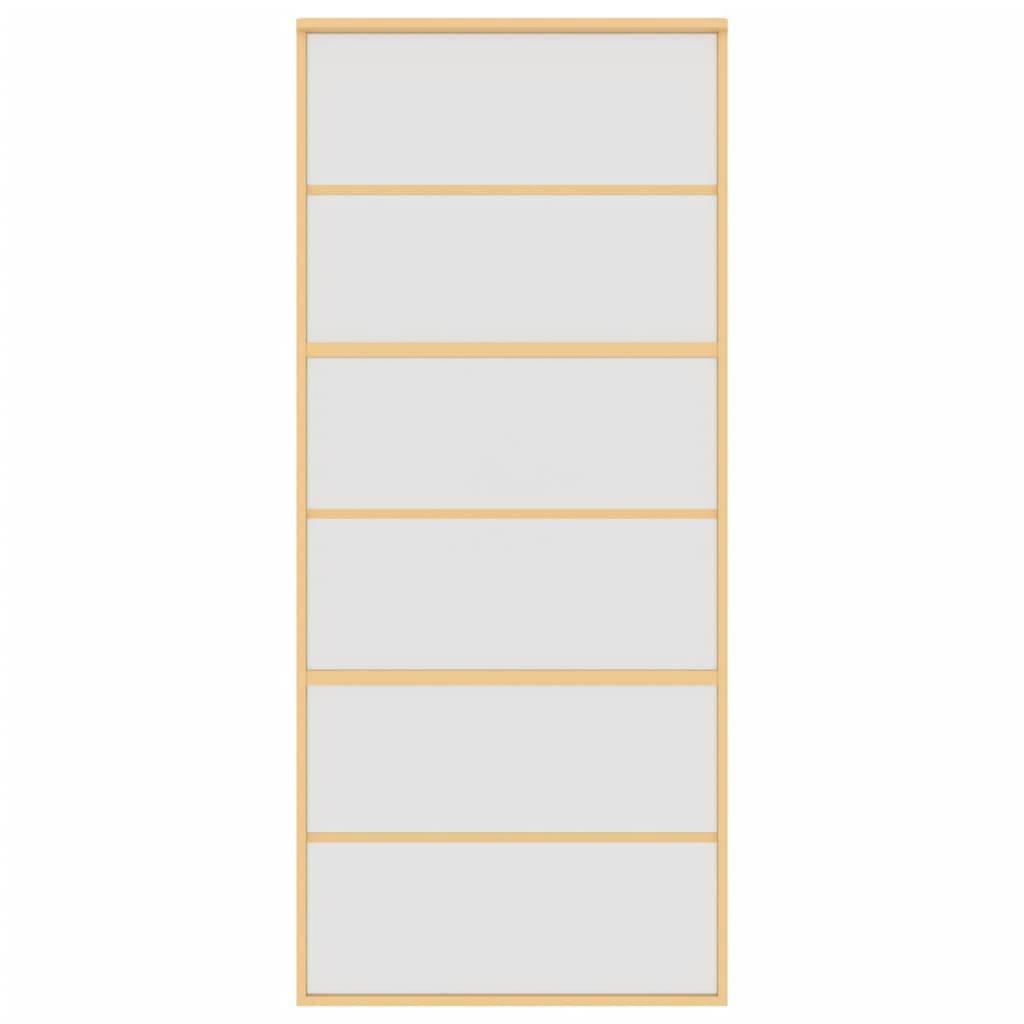 vidaXL Schiebetür Golden 90x205 cm Matt ESG-Glas und Aluminium