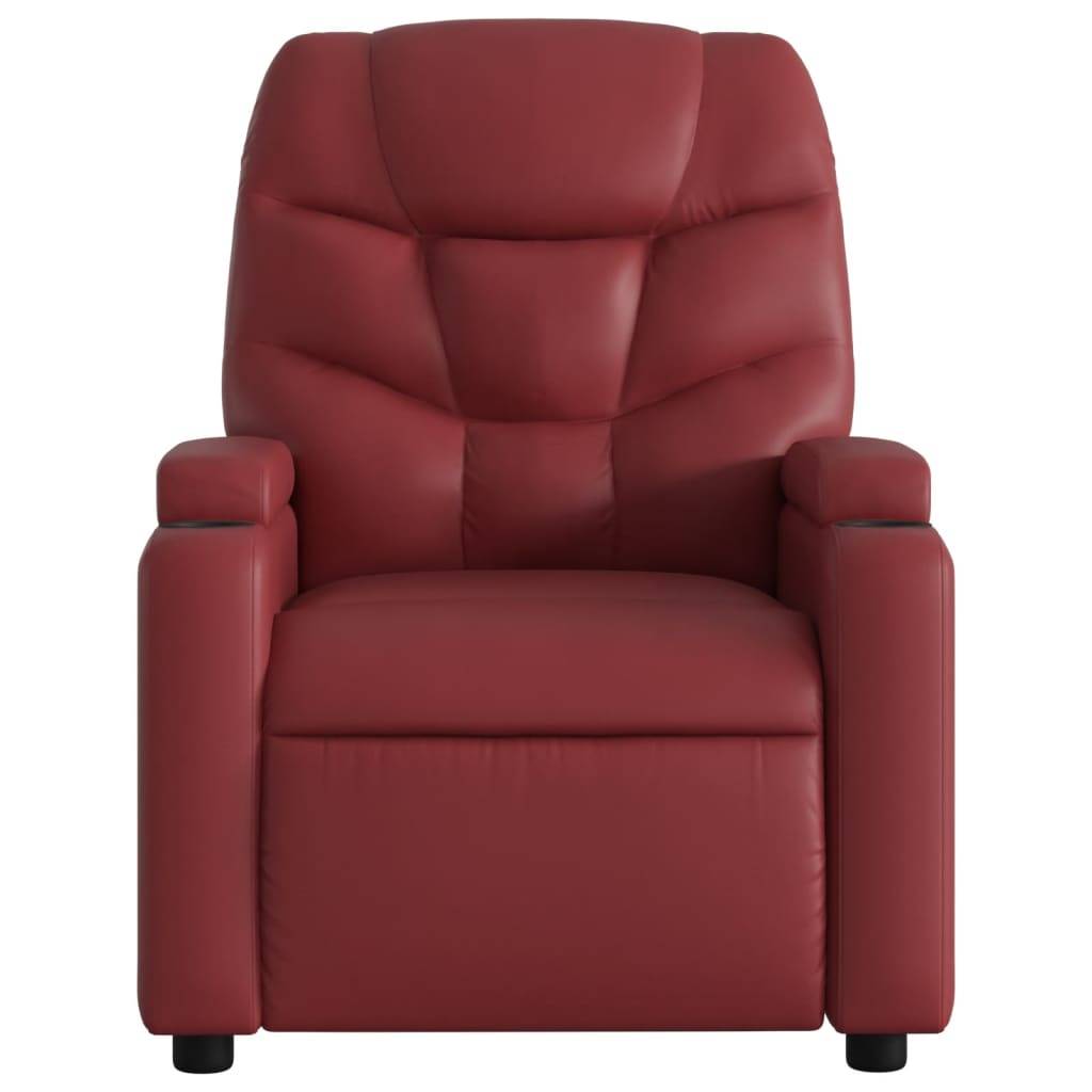 vidaXL Massagesessel Weinrot Kunstleder