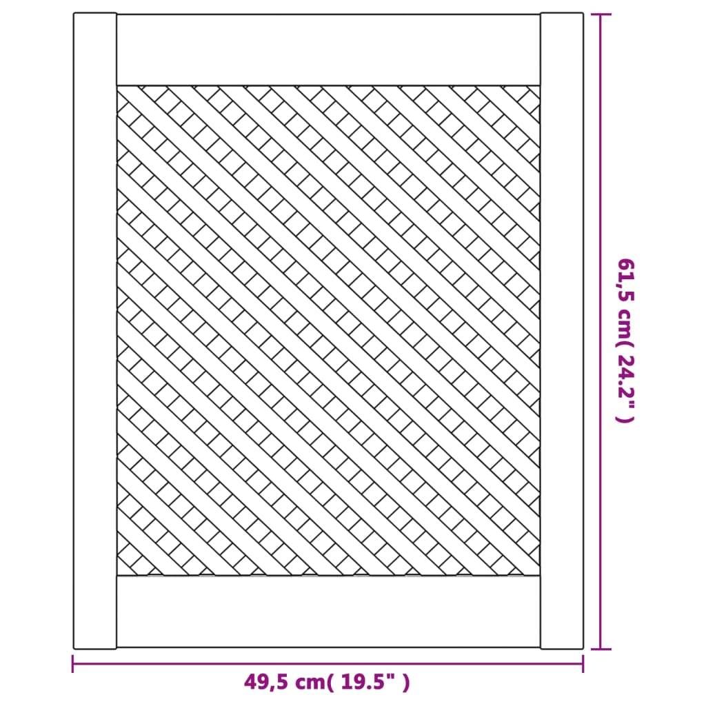 vidaXL Schranktüren 2 Stk. Gitterdesign 49,5x61,5 cm Massivholz Kiefer