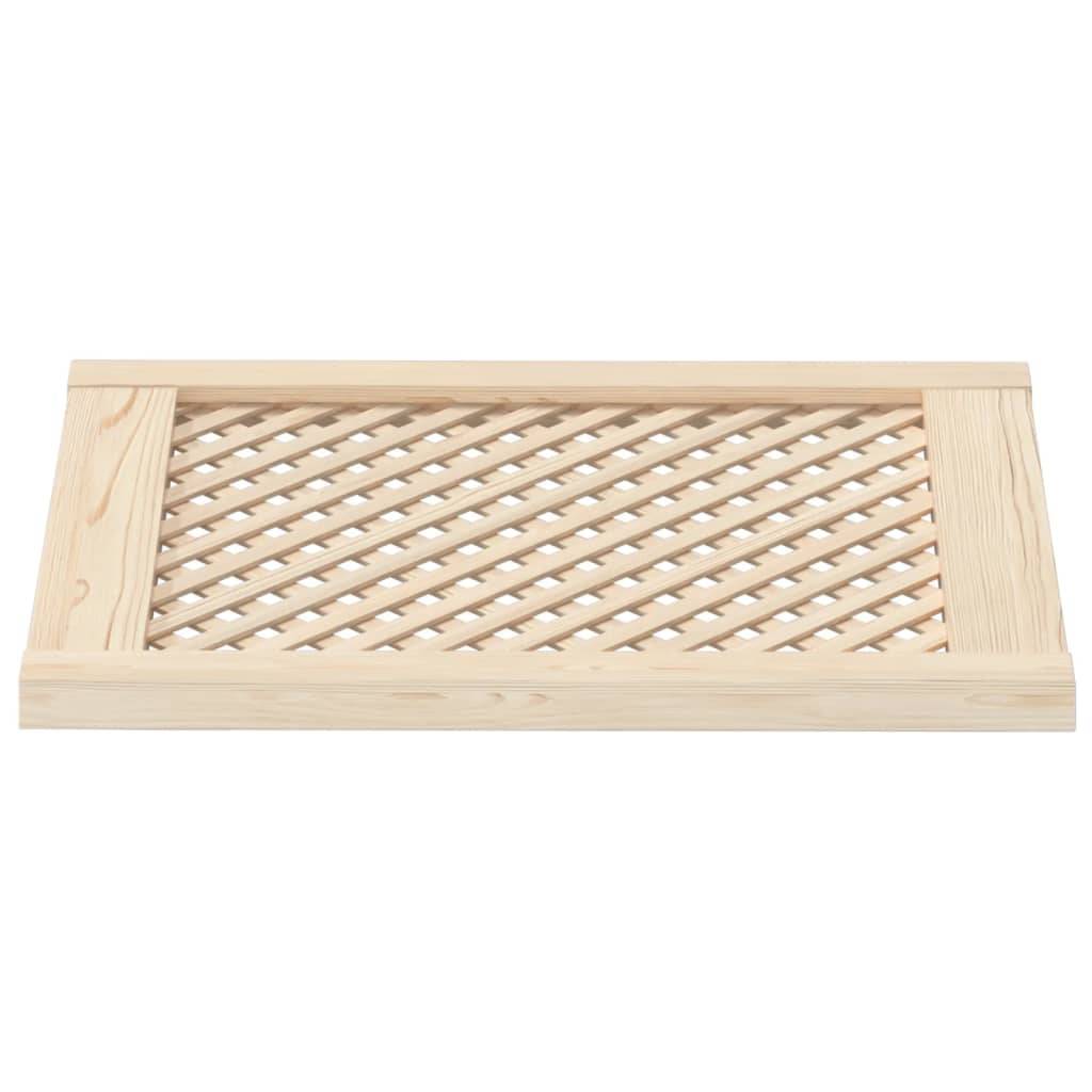 vidaXL Schranktüren 2 Stk. Gitterdesign 49,5x61,5 cm Massivholz Kiefer