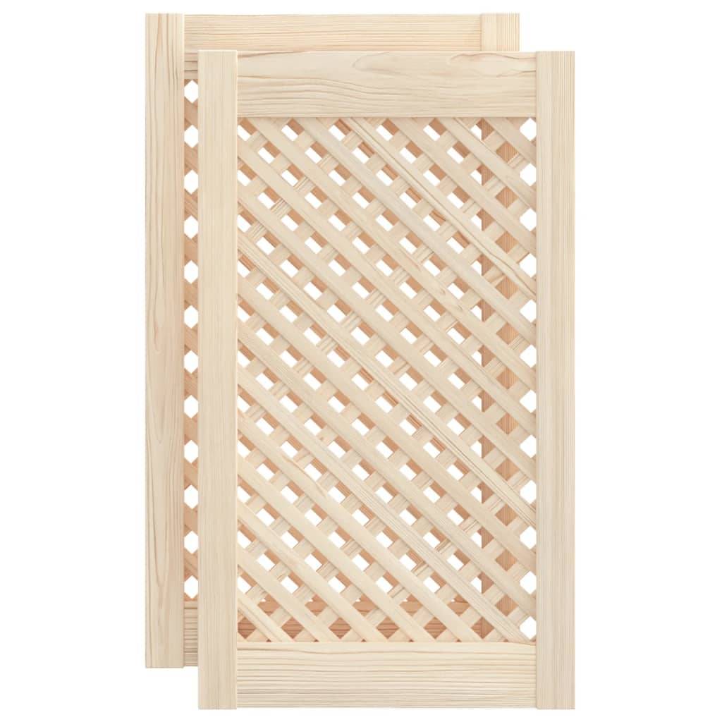 vidaXL Schranktüren 2 Stk. Gitterdesign 39,5x69 cm Massivholz Kiefer
