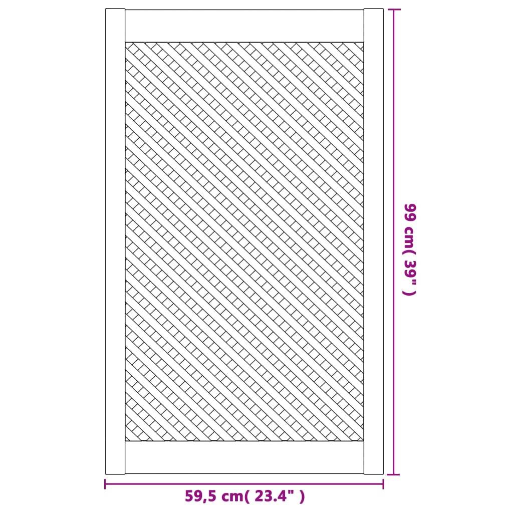 vidaXL Schranktüren 2 Stk. Gitterdesign 59,5x99 cm Massivholz Kiefer