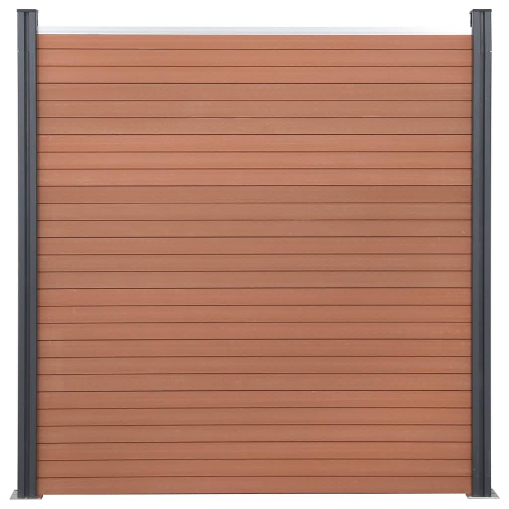 vidaXL Zaunelement-Set Braun 872x186 cm WPC