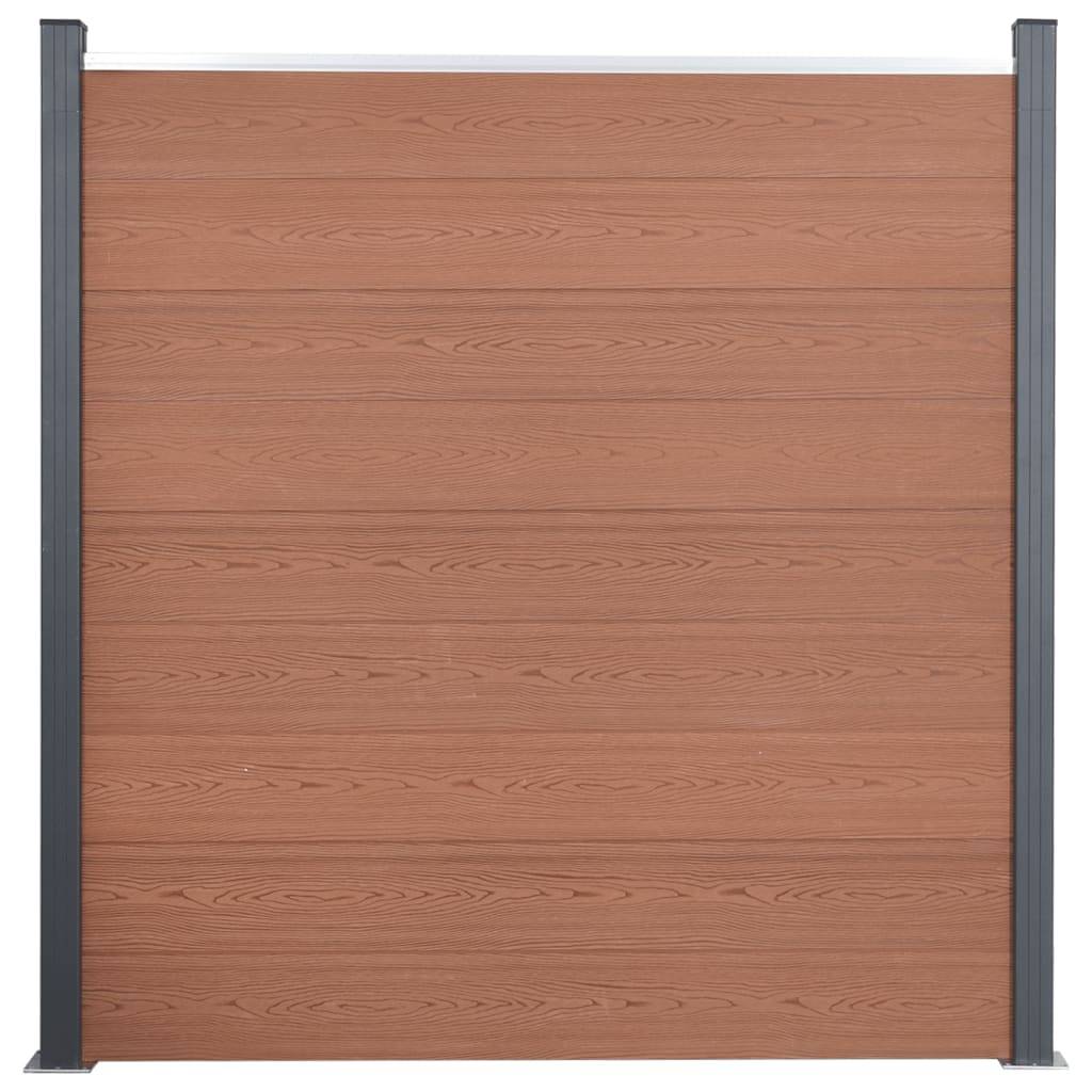 vidaXL Zaunelement-Set Braun 699x186 cm WPC
