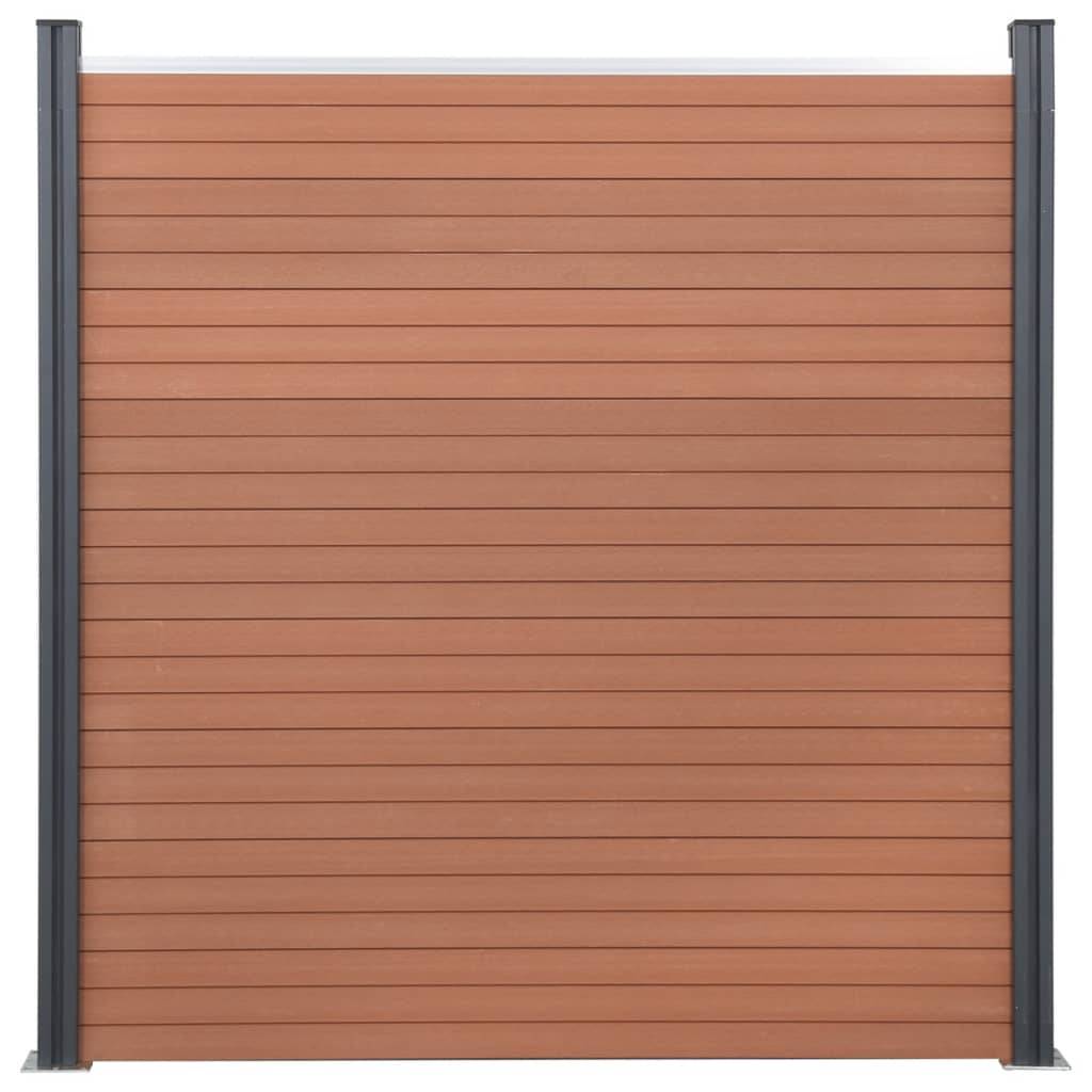 vidaXL Zaunelement-Set Braun 699x186 cm WPC