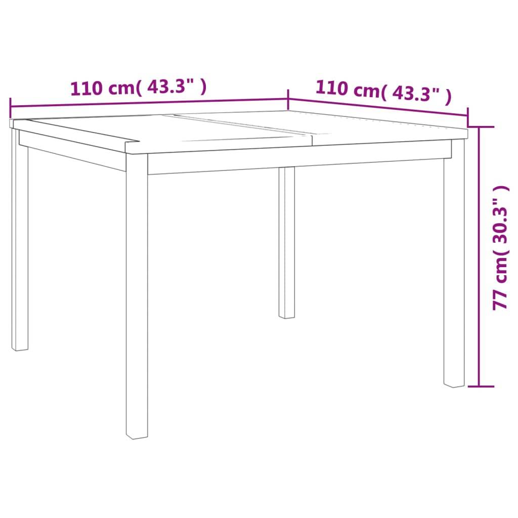 vidaXL 5-tlg. Garten-Essgruppe Massivholz Teak