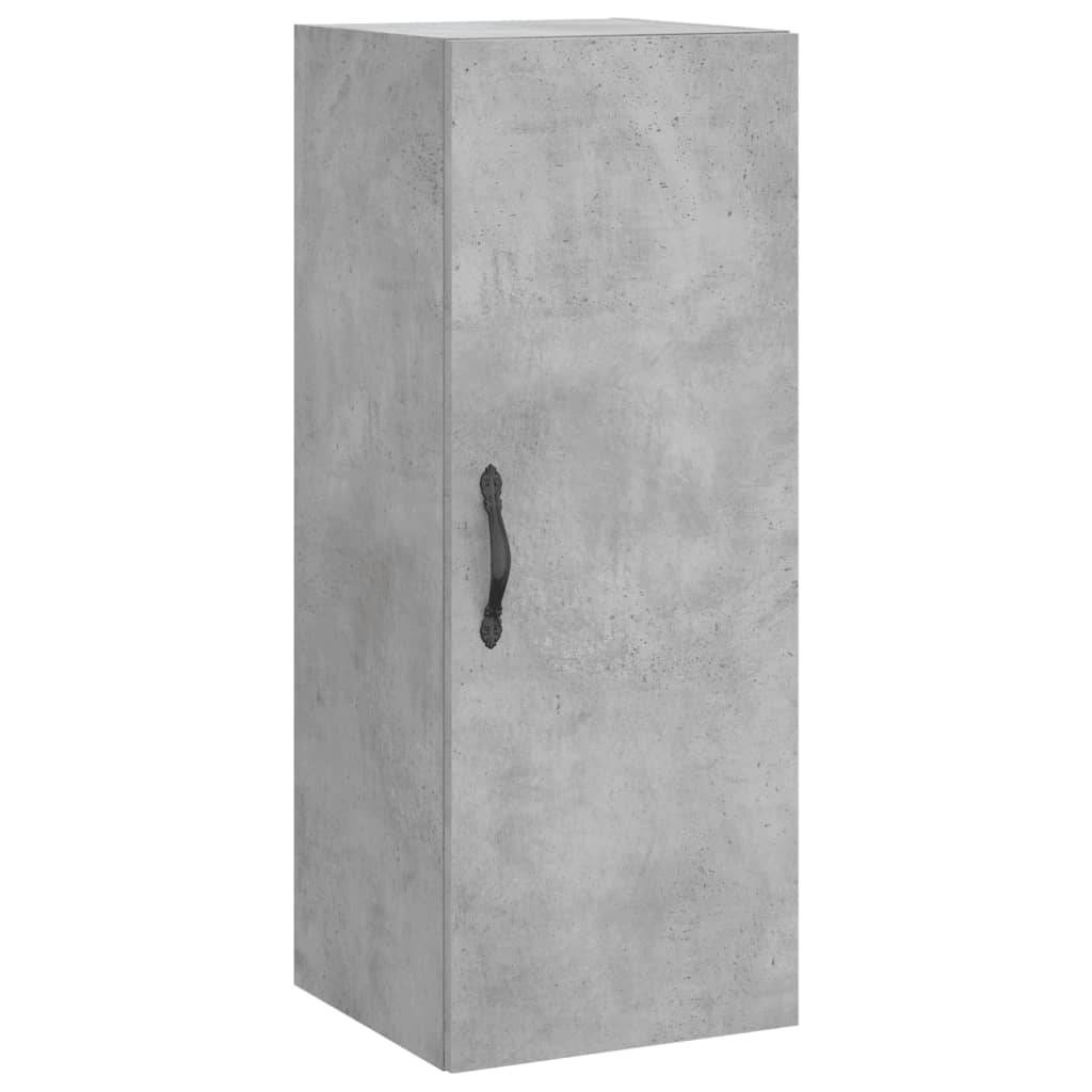 vidaXL Wandschrank Betongrau 34,5x34x90 cm Holzwerkstoff