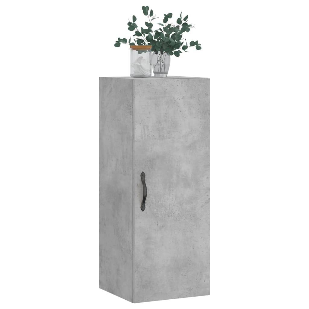 vidaXL Wandschrank Betongrau 34,5x34x90 cm Holzwerkstoff