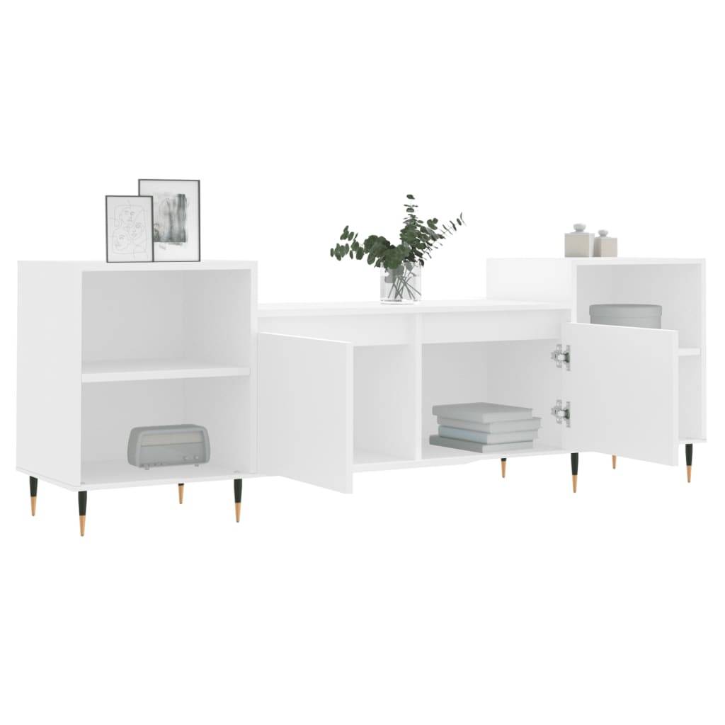 vidaXL TV-Schrank Weiß 160x35x55 cm Holzwerkstoff