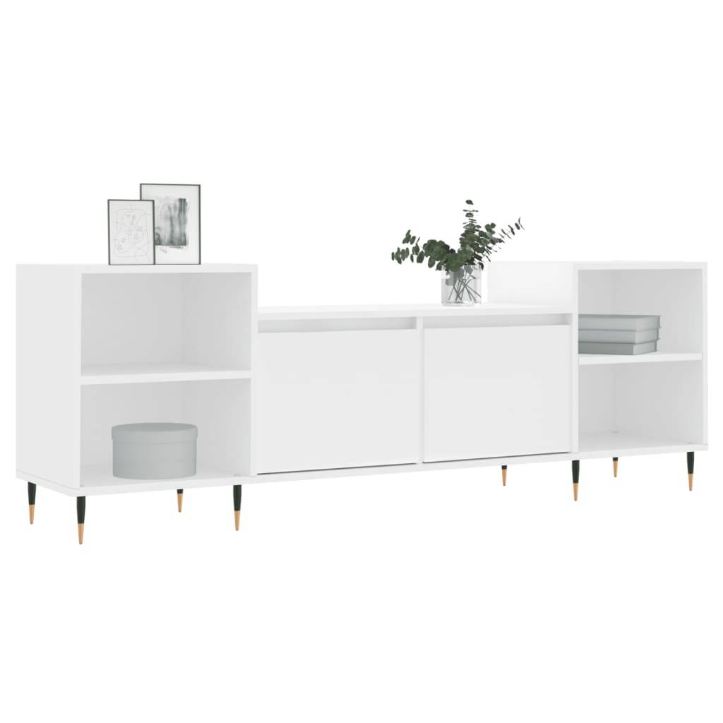 vidaXL TV-Schrank Weiß 160x35x55 cm Holzwerkstoff
