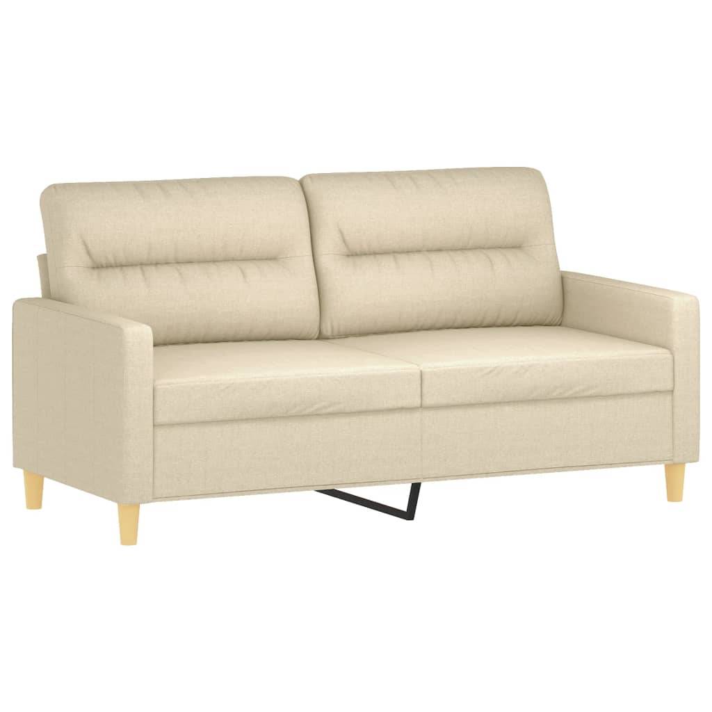 vidaXL 2-Sitzer-Sofa Creme 140 cm Stoff