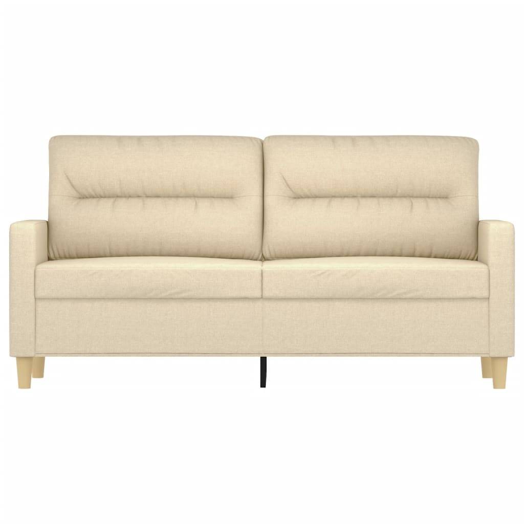 vidaXL 2-Sitzer-Sofa Creme 140 cm Stoff