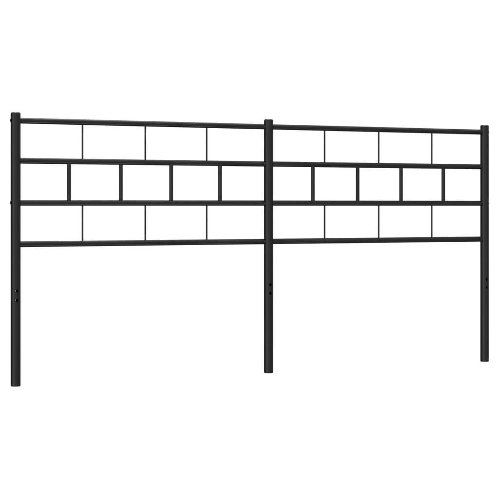 vidaXL Kopfteil Metall Schwarz 160 cm