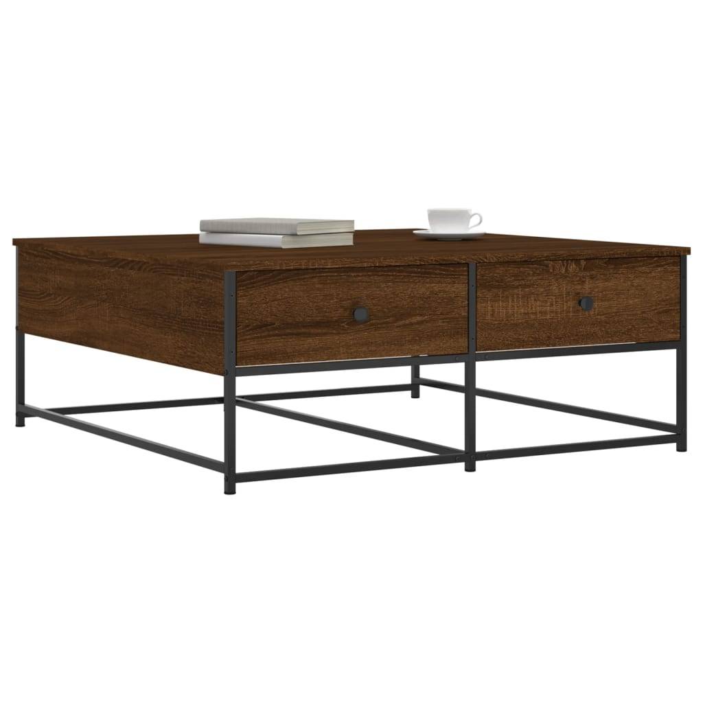 vidaXL Couchtisch Braun Eichen-Optik 100x99x40 cm Holzwerkstoff