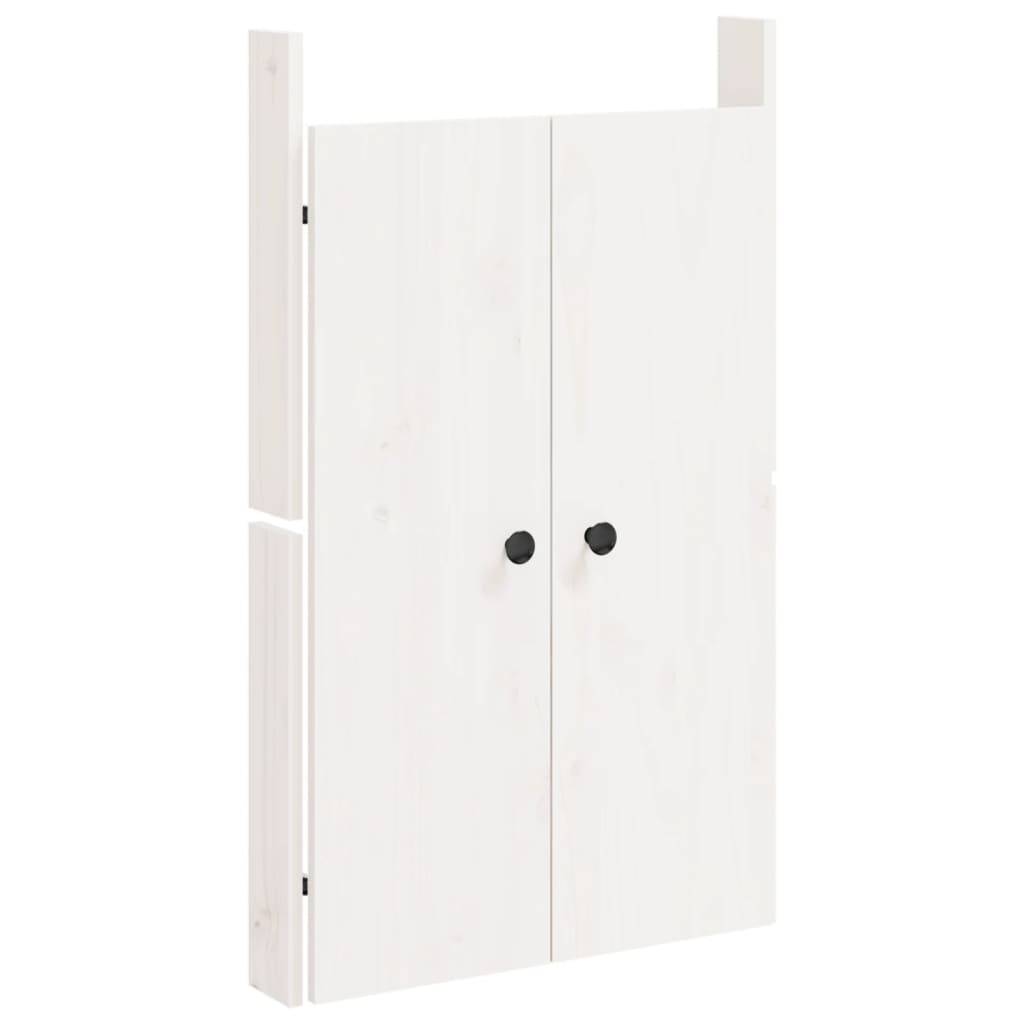 vidaXL Türen für Outdoor-Küche Weiß 50x9x82 cm Massivholz Kiefer