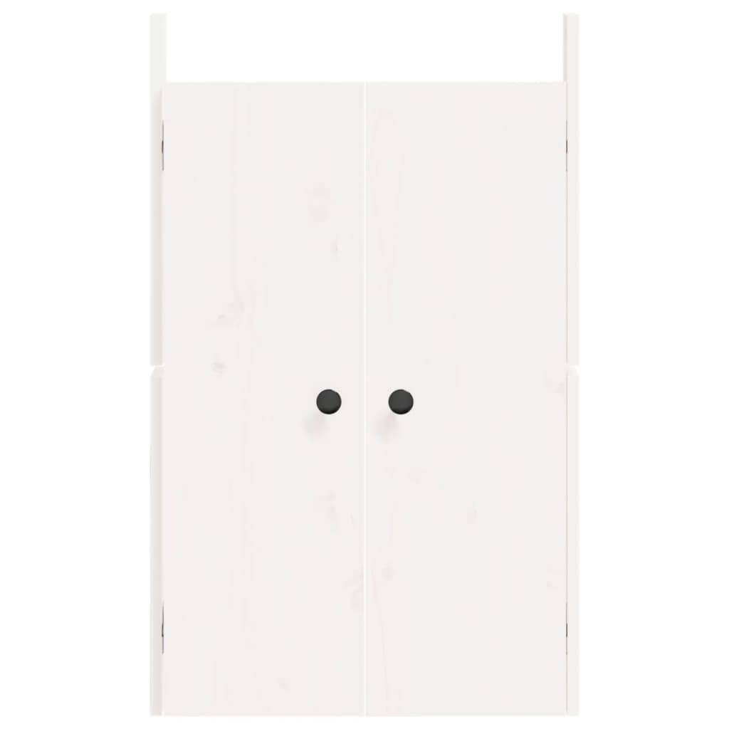 vidaXL Türen für Outdoor-Küche Weiß 50x9x82 cm Massivholz Kiefer