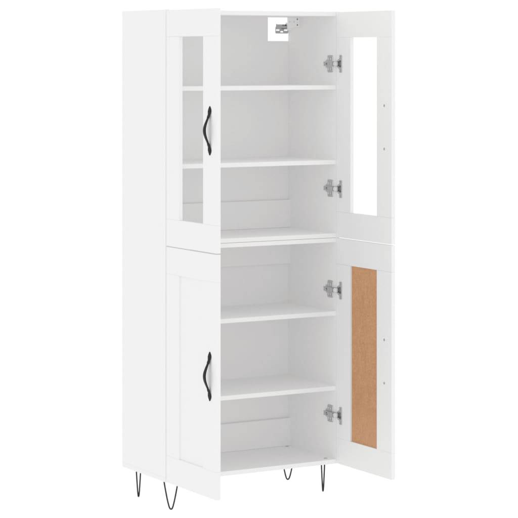 vidaXL Highboard Weiß 69,5x34x180 cm Holzwerkstoff