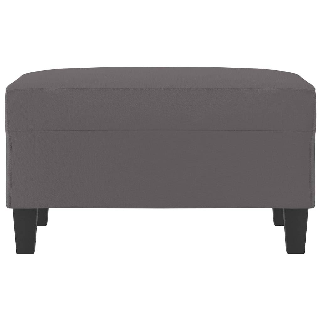vidaXL Fußhocker Grau 70x55x41 cm Kunstleder