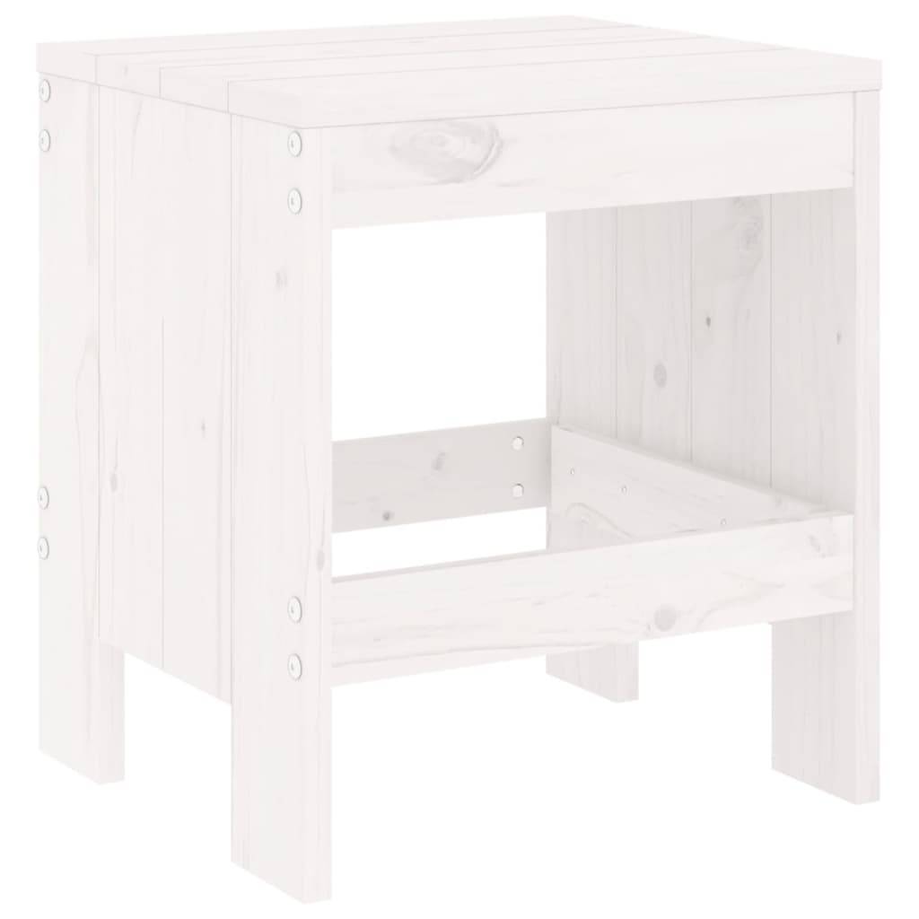 vidaXL 5-tlg. Garten-Essgruppe Weiß Massivholz Kiefer