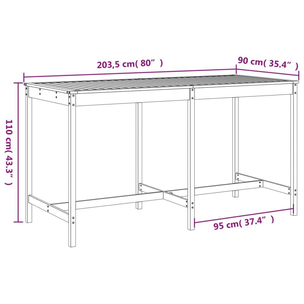 vidaXL 9-tlg. Gartenbar-Set Honigbraun Massivholz Kiefer