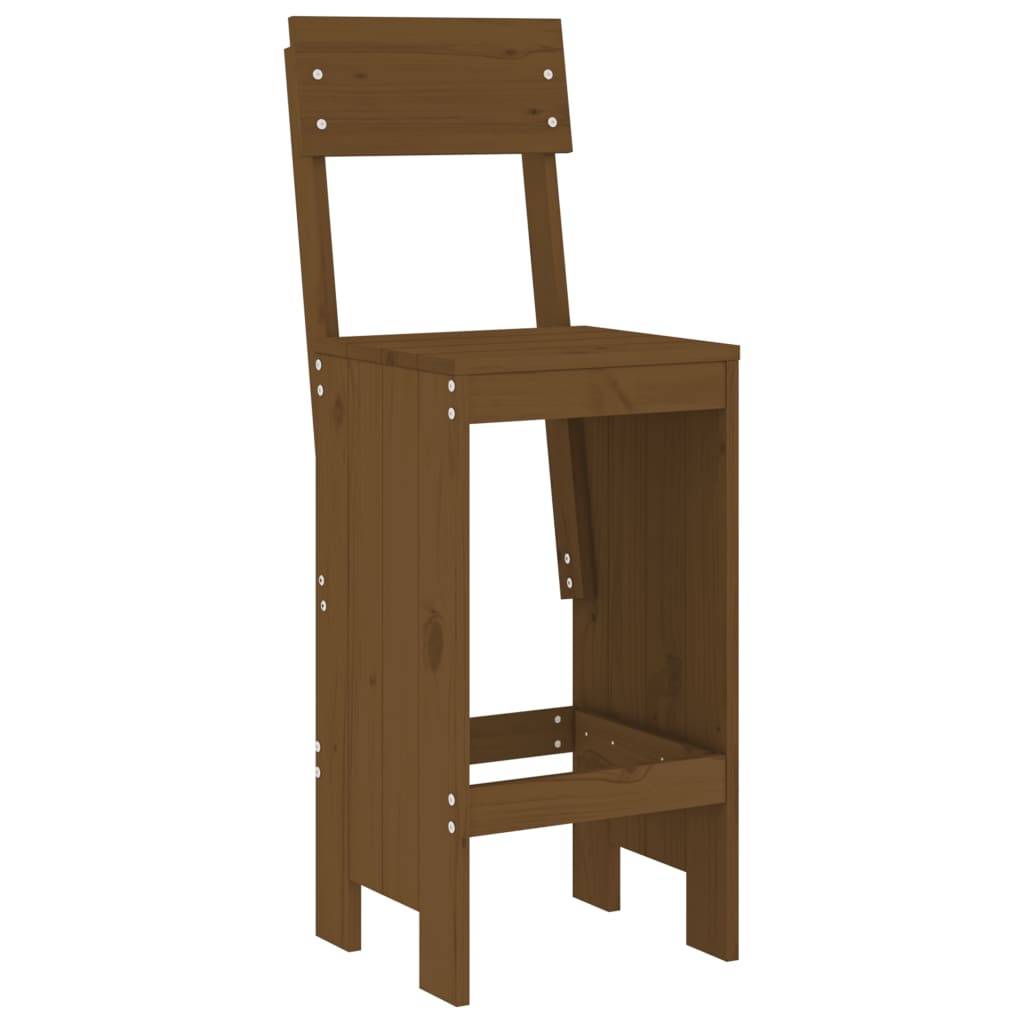 vidaXL 5-tlg. Gartenbar-Set Honigbraun Massivholz Kiefer