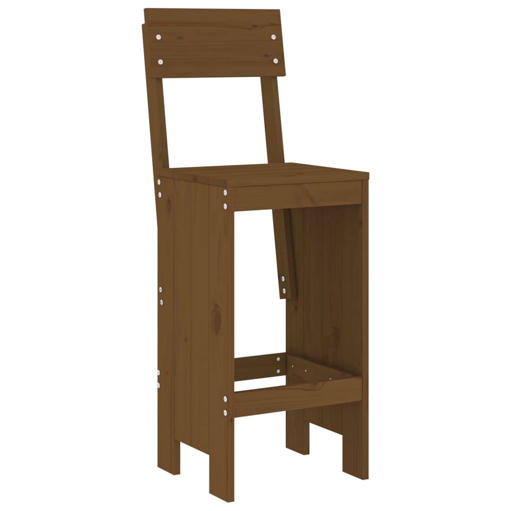 vidaXL 7-tlg. Gartenbar-Set Honigbraun Massivholz Kiefer