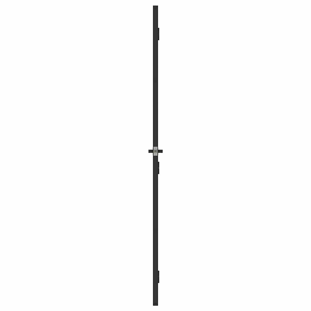 vidaXL Innentür Schlank Schwarz 102,5x201,5 cm Hartglas & Aluminium