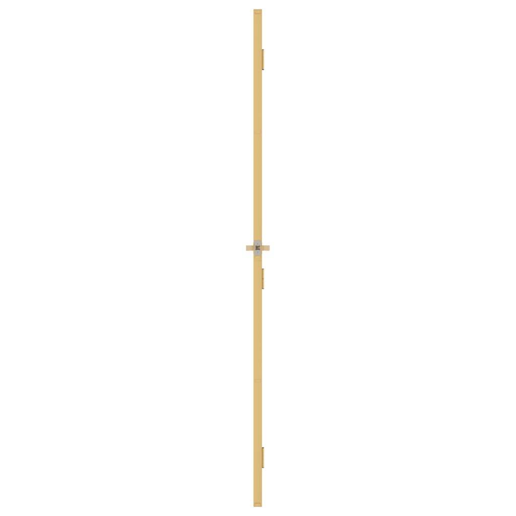 vidaXL Innentür Schlank Golden 76x201,5 cm Hartglas und Aluminium