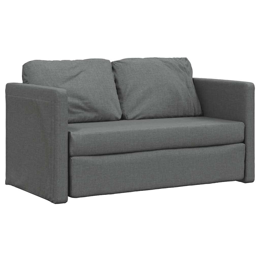 vidaXL Bodensofa mit Schlaffunktion Dunkelgrau 112x174x55 cm Stoff