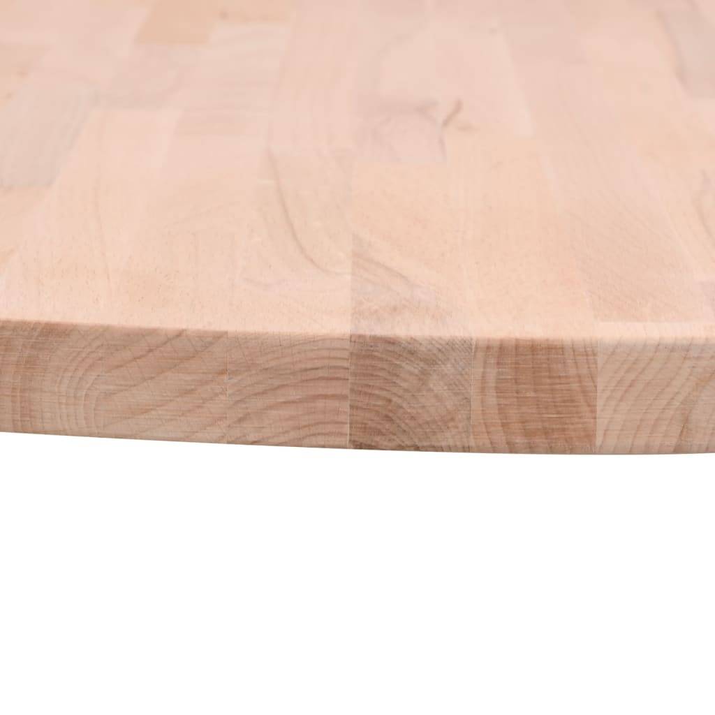 vidaXL Tischplatte Ø70x2,5 cm Rund Massivholz Buche