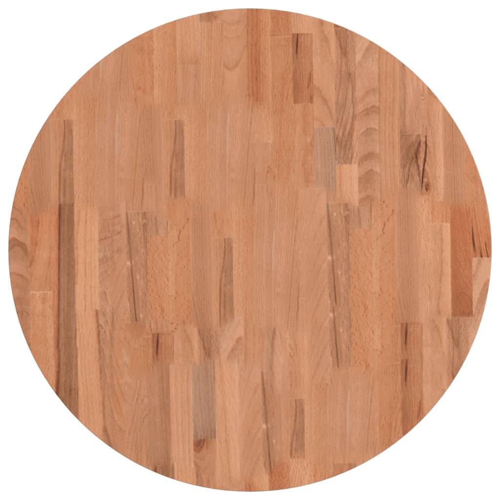 vidaXL Tischplatte Ø70x4 cm Rund Massivholz Buche