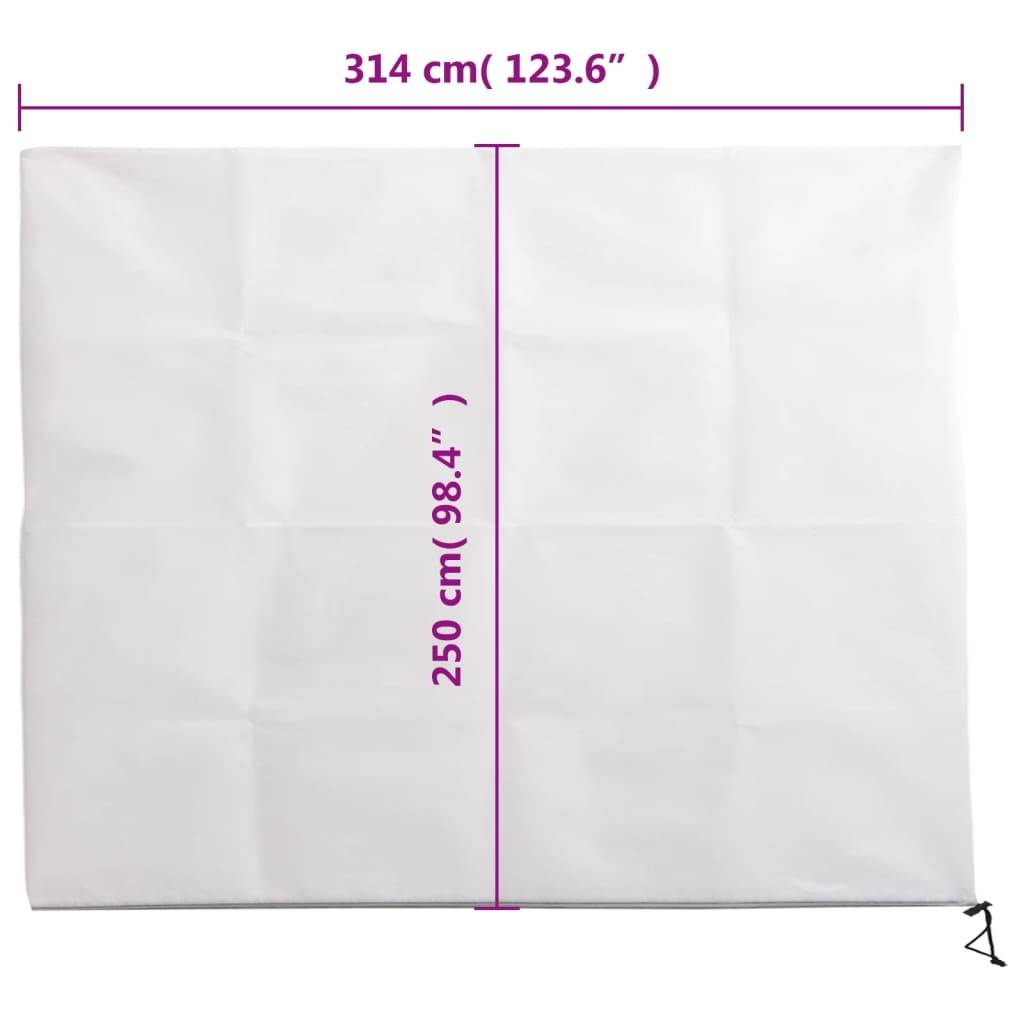 vidaXL Wintervlies mit Reißverschluss 70 g/m² 3,14x2,5 m