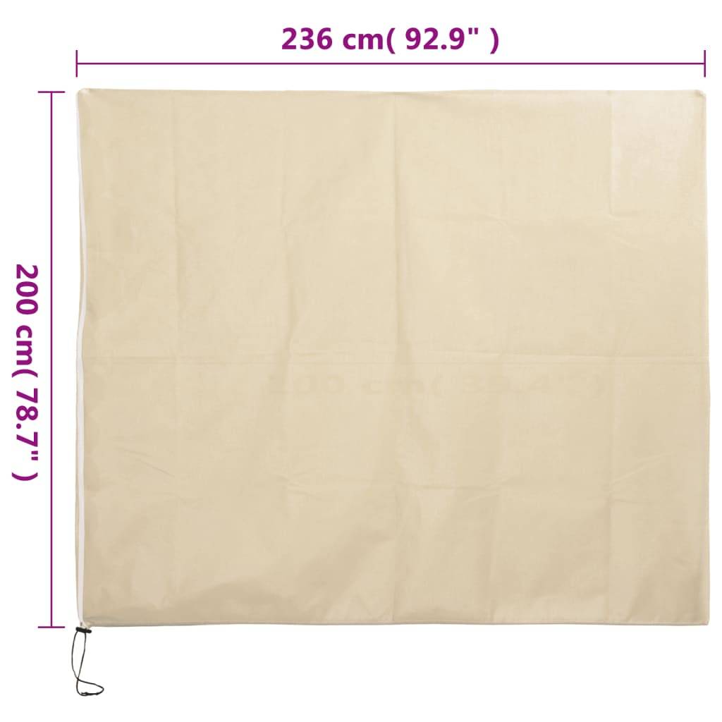 vidaXL Wintervlies mit Reißverschluss 70 g/m² 2,36x2 m