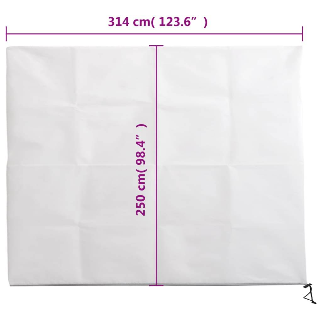 vidaXL Wintervlies mit Reißverschluss 2 Stk. 70 g/m² 3,14x2,5 m
