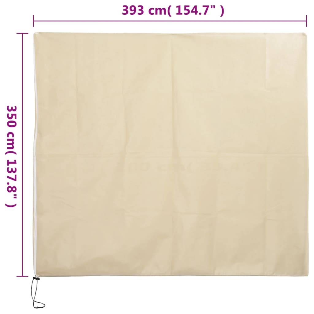 vidaXL Wintervlies mit Reißverschluss 2 Stk. 70 g/m² 3,93x3,5 m