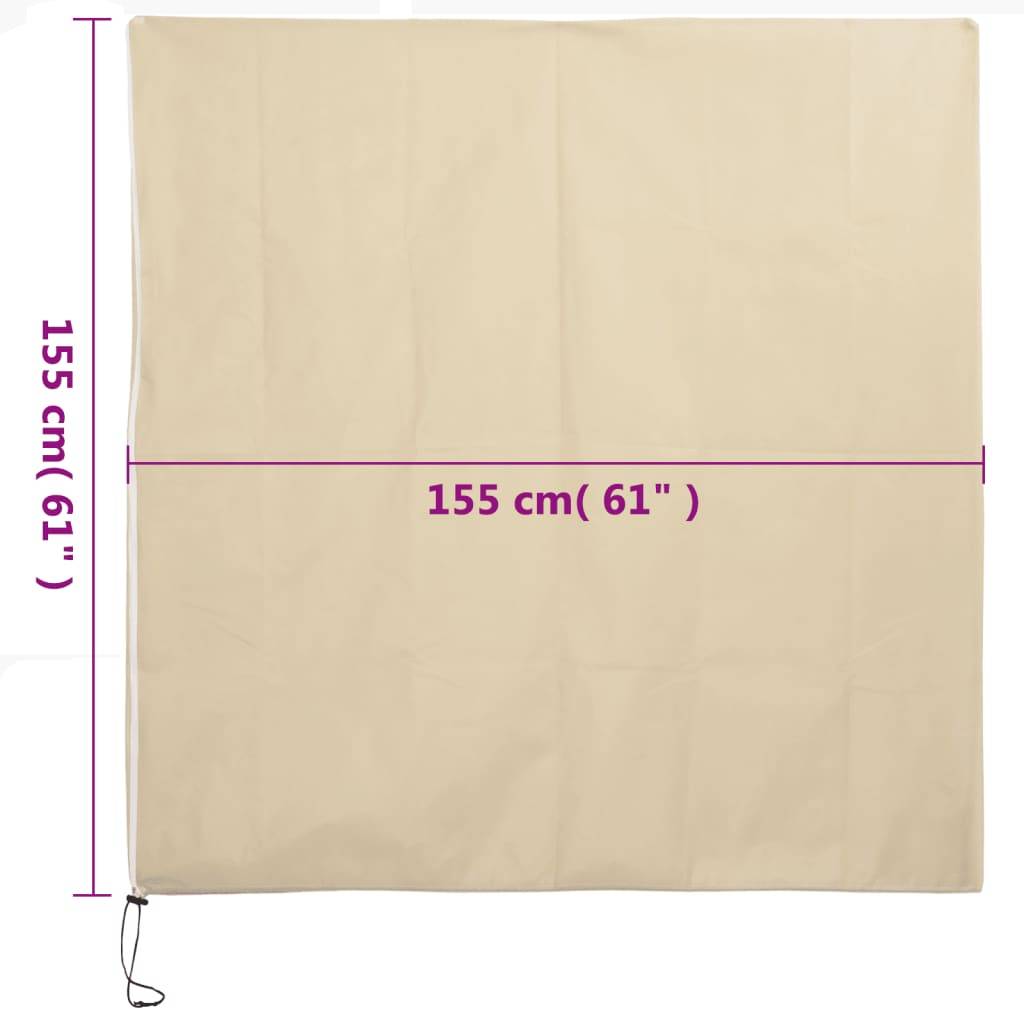 vidaXL Wintervlies mit Reißverschluss 2 Stk. 70 g/m² 1,55x1,55 m