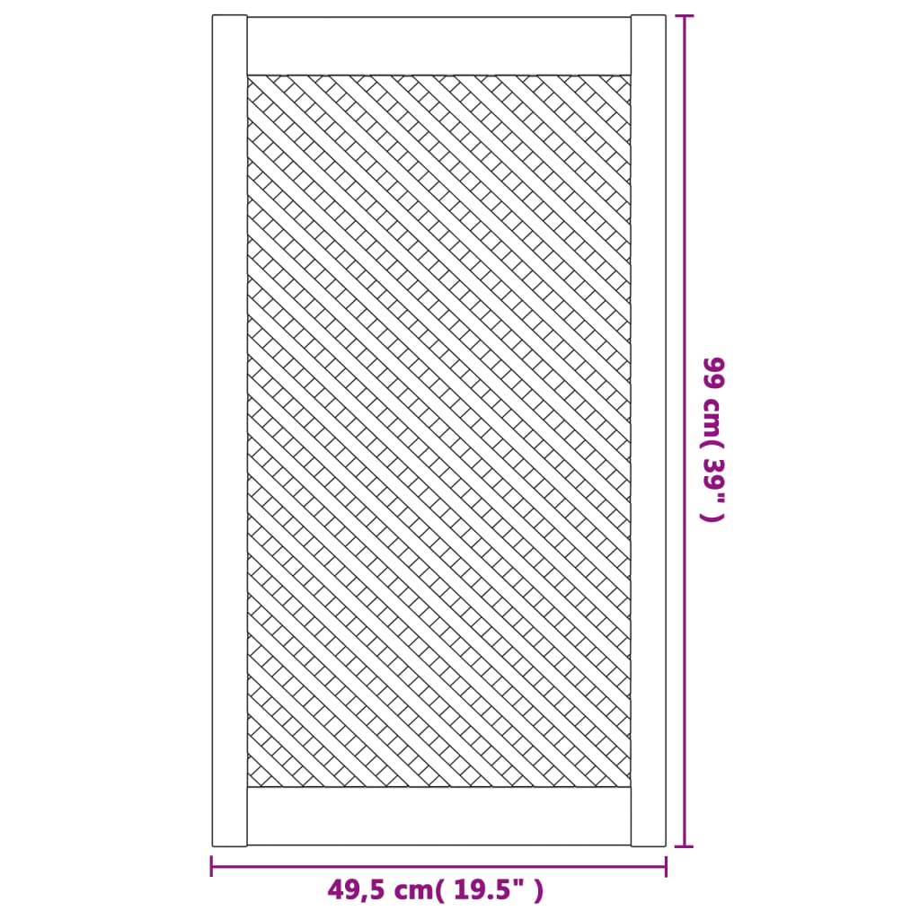 vidaXL Schranktüren 2 Stk. Gitterdesign 49,5x99 cm Massivholz Kiefer