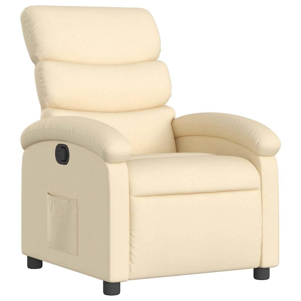 vidaXL Relaxsessel Creme Stoff