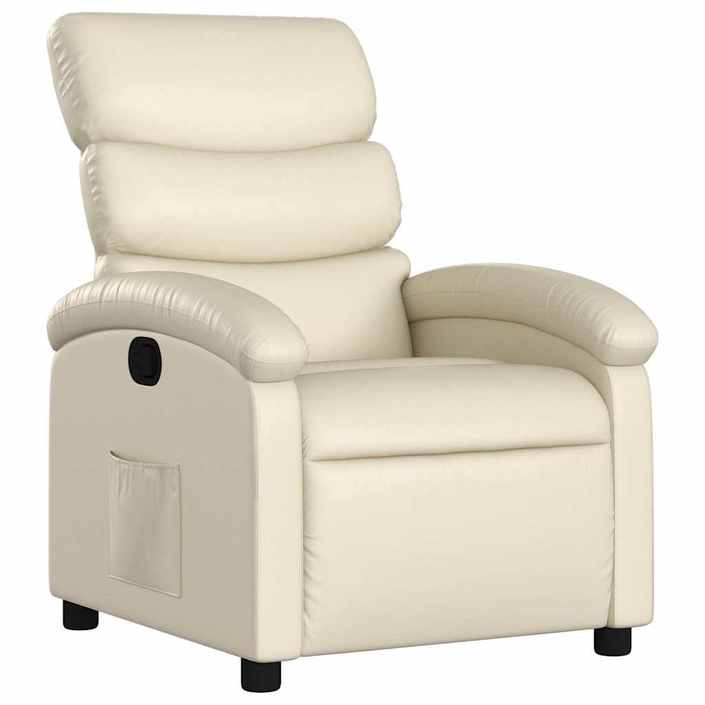 vidaXL Relaxsessel Creme Kunstleder