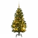 vidaXL Künstlicher Weihnachtsbaum Klappbar 150 LEDs & Kugeln 120 cm vidaXL Künstlicher Weihnachtsbaum Klappbar 150 LEDs & Kugeln 120 cm