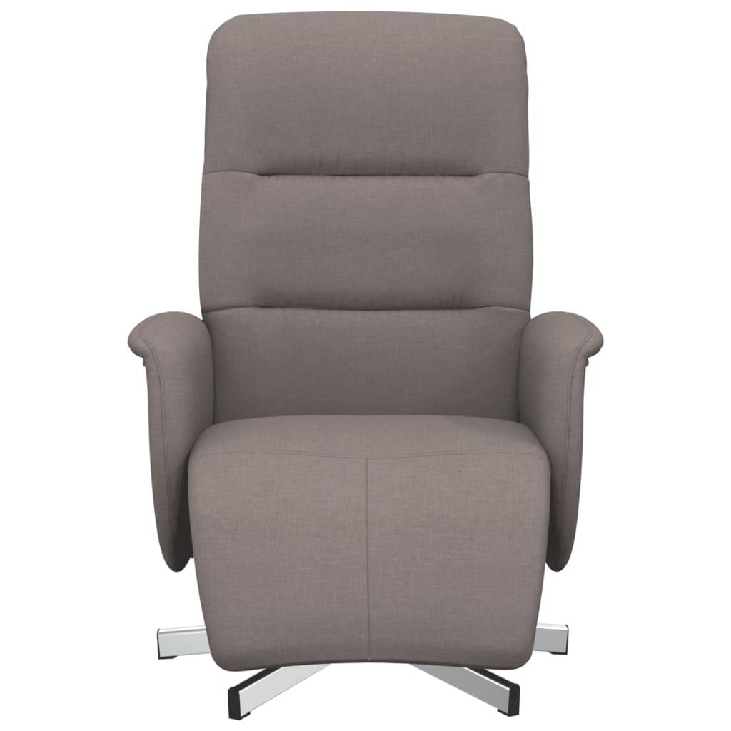 vidaXL Relaxsessel mit Fußteil Taupe Stoff