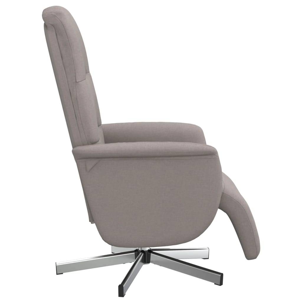 vidaXL Relaxsessel mit Fußteil Taupe Stoff