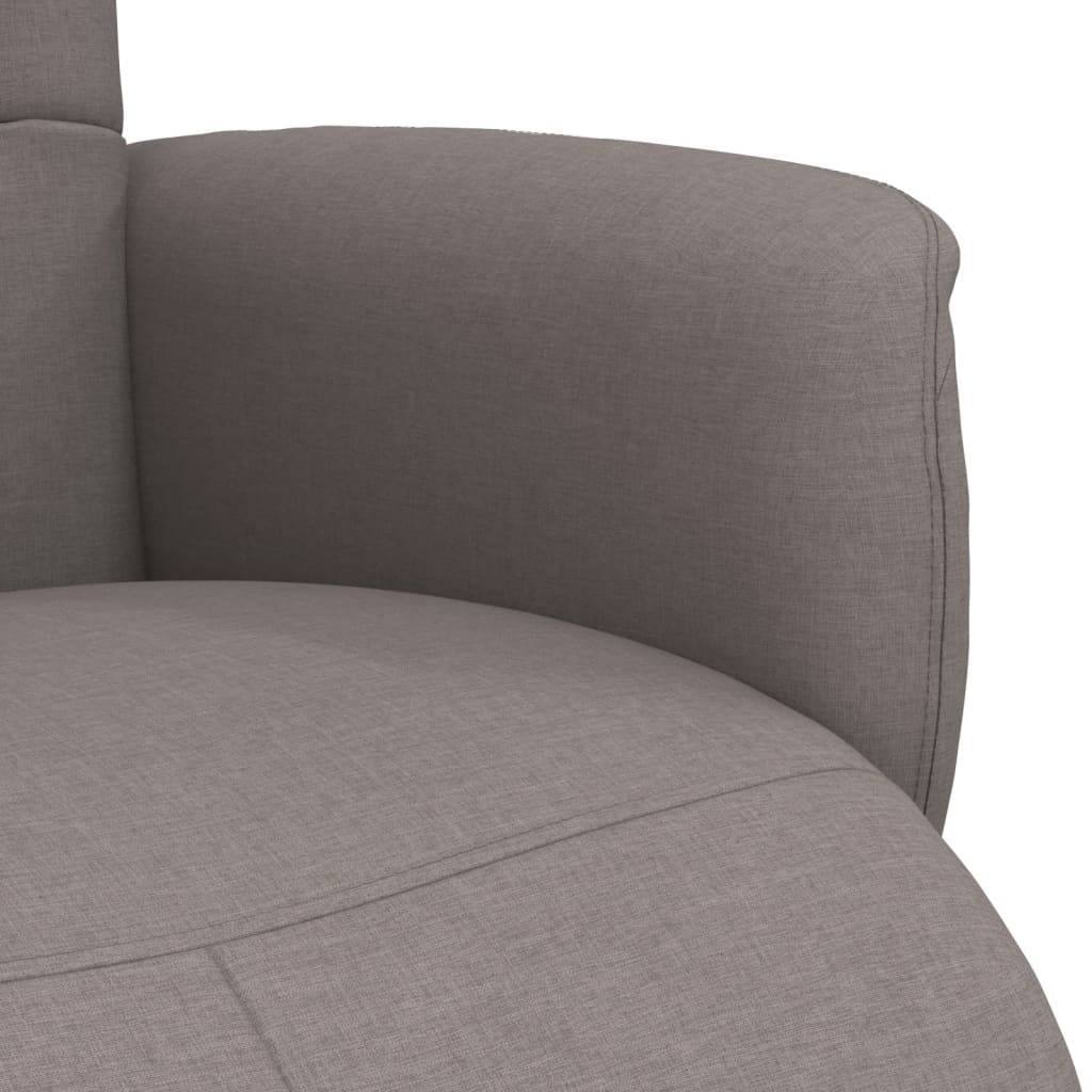 vidaXL Relaxsessel mit Fußteil Taupe Stoff