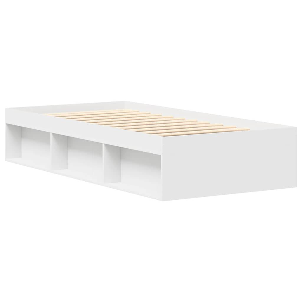 vidaXL Bettgestelll Weiß 100x200 cm