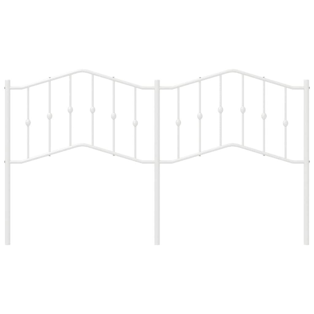 vidaXL Kopfteil Metall Weiß 180 cm
